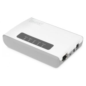 Serwer sieciowy wielofunkcyjny, bezprzewodowy 2-po rtowy, USB 2.0, 300Mbps