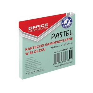 Karteczki Donau 76x76mm pastel zielone (100)